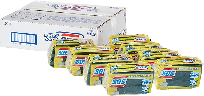 S.O.S Heavy Duty Scrubber Sponge, 3 Count