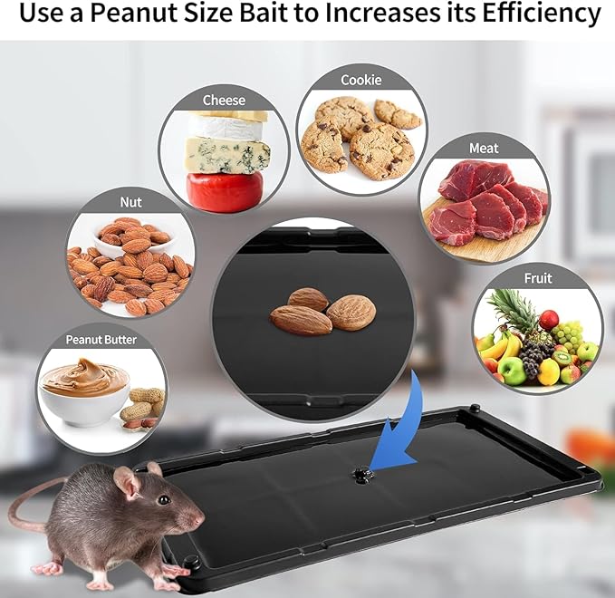 LULUCATCH Sticky Mouse Trap, 1200 Pack Large Glue Traps, Pre-Baited Heavy Duty Non-Toxic Bulk Glue Boards Mouse Traps Indoor for Mice, Snakes, Rat, Insects, Cockroaches & Spiders, Pet Safe Easy to Use