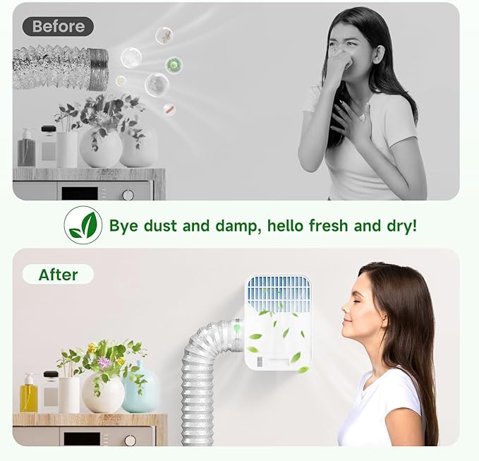 LuckIn 3-in-1 Indoor Dryer Vent Kit for Electric Dryer, Dryer Vent Cleaner Kit with Polyester Filter, 9.8ft Vent Hose and Water Drawer System, Dryer Vent Connector Kit for Apartments, Homes, and RV