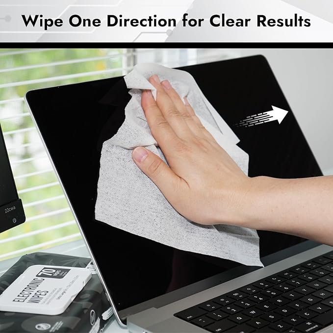 Air Jungles 3in1 Leather Cleaner Wipes 70 Count, and Air Jungles Electronic Wipes 70 Count, 8"x10"