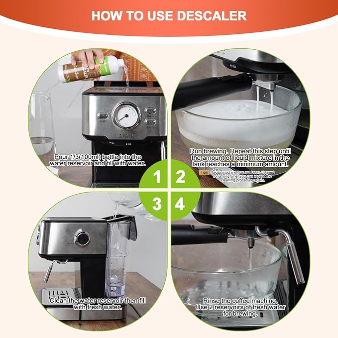 FOLLOWIN Household Mold and Mildew Stain Cleaner Gel Home Cleaner for Front Loader Washing Machine Seal, Coffee Machine Cleaner and Descaler, Espresso Coffee Maker Cleaner