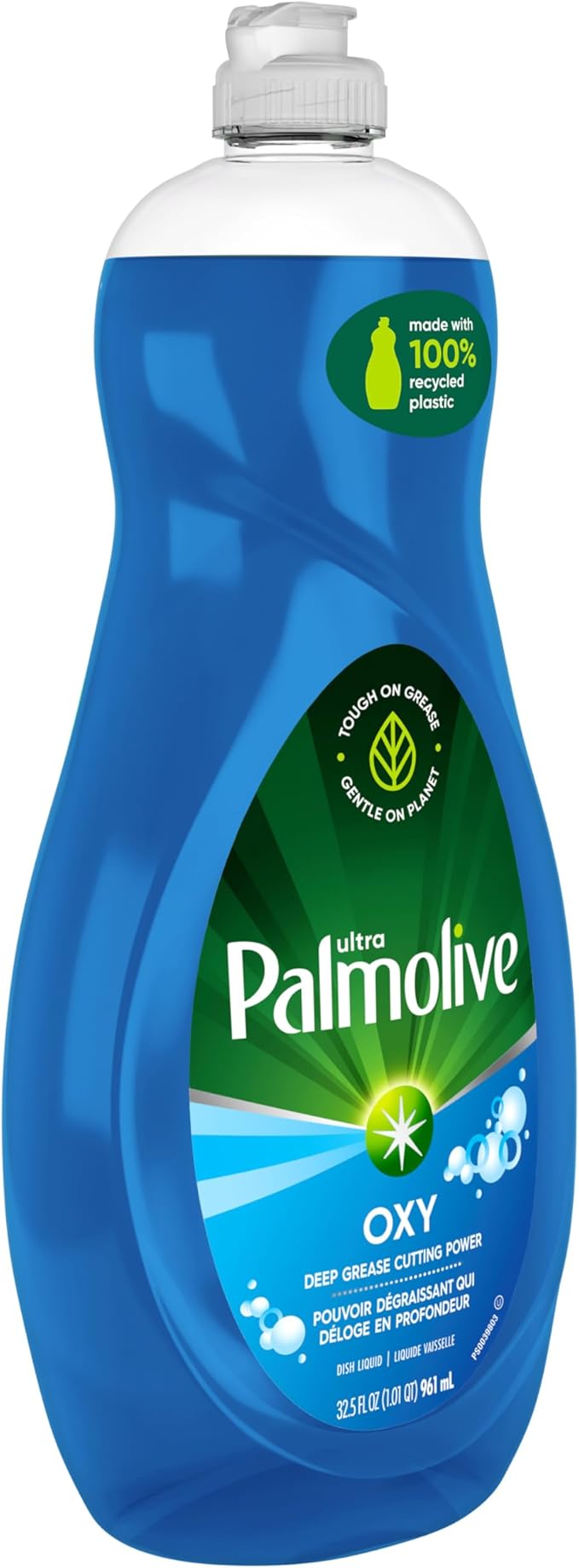 Palmolive Ultra Oxy Liquid Dish Soap, Deep Grease Cutting, No Soaking Needed, Powerful on Plastics, Dishwashing Liquid, 32.5 fl oz (Pack of 2)