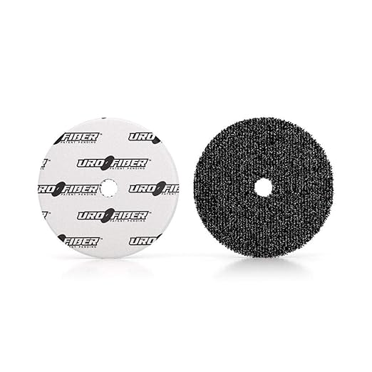 Buff and Shine URO-Fiber Microfiber Pad for Car Compounding, Cutting, Buffing, Waxing, and Polishing - Compatible with Long-Throw, High-Action, Dual-Action, and Random Orbital Polisher - 3 in (2 Pad)