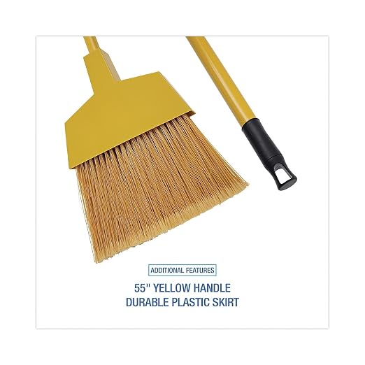 Boardwalk BWKBRMAXIL Corn/Fiber Angled-Head Lobby Brooms, 42", Yellow (Case of 12)