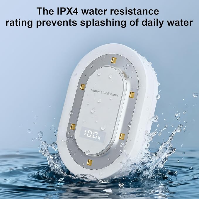 Toilet UV-C 275nm Sanitizer Lamp – Smart Toilet Seat Sanitizer & Odor-Reducing Bathroom Accessory with 2000mAh Rechargeable Battery, USB-C Fast Charging, Easy Tool-Free Installation