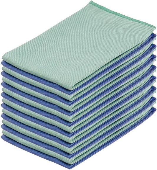 Superio Microfiber Window Cleaning Cloth, Mirror & Glass Miracle Cloth Lint & Streak Free, Washable, Large Eco-Friendly for Cars, Tv Screens, Glasses, Cleans with Plain Water (14x16), 16 Pack