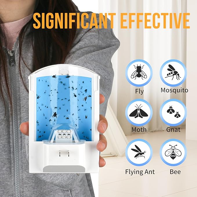 OSVDO Trap Refills, Flying Insect Trap Refills Kit NO Device - 10 Pcs Glue Cards, Each Glue Card Lasts up to 35-Day or Until Full (10 x Refills), White