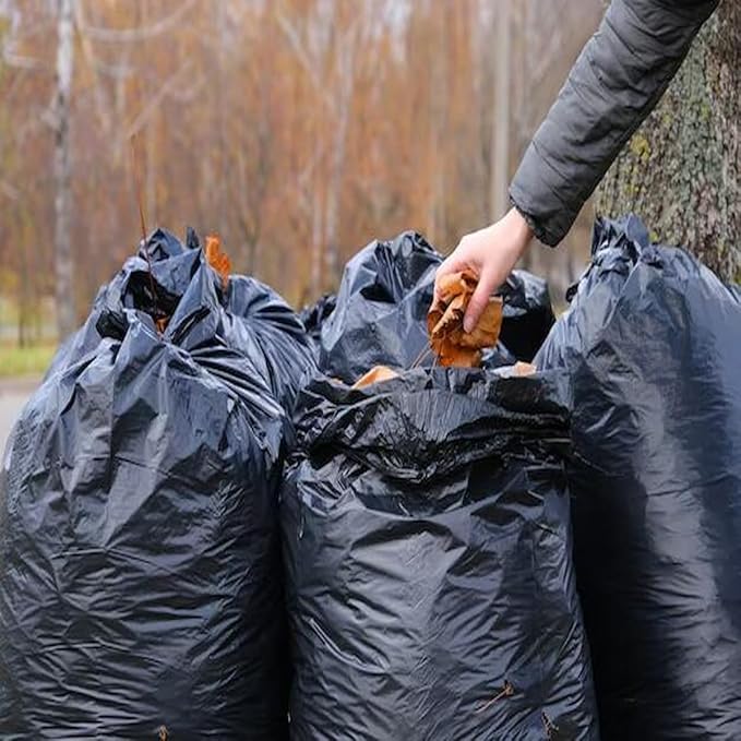 BEIDOU-PAC 40-45 Gallon Lawn & Leaf Trash Bags, 250 Count Bulk, Black Garbage bags, Multi-purpose Trash Can Bin Liners for Home Commercial, Outdoor, Construction, Industrial
