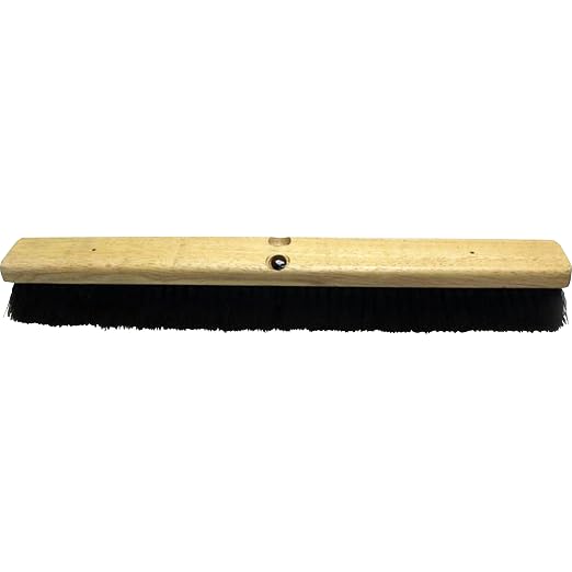 Genuine Joe 99655 Hardwood Block Tampico Broom 24-Inch Black/Brown