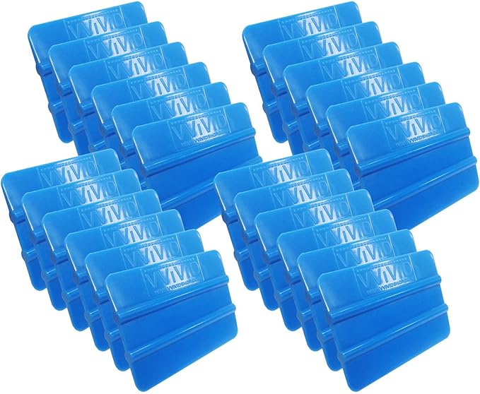 VViViD Blue Handheld Vinyl Wrap Applicator Squeegee (24 Pack)