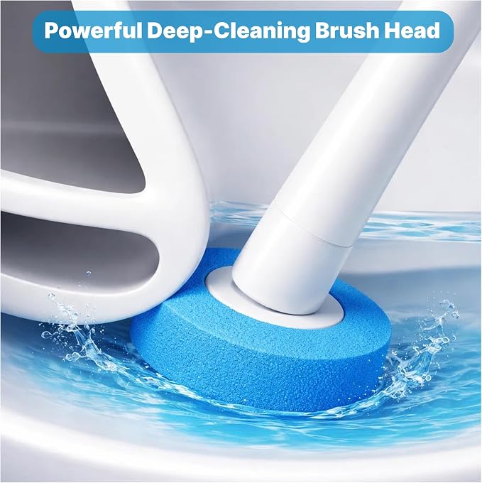 CiLoN 24 Pads Auto Lid Opener Disposable Toilet Bowl Brush & Holder Refills | Wall-Mounted Disposable Toilet Cleaning Set For Touch Free Space-Saving Hygienic Modern Bathrooms (Ocean Breeze + 30 Sponge)