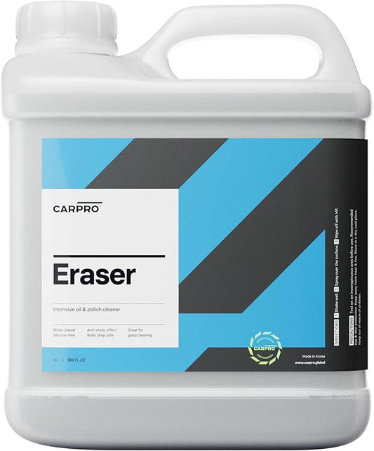CARPRO Eraser Polish & Oil Remover - Ceramic Coating Prep, Complete Removal of Polishing Oils for Application of CQUARTZ Ceramic Coat, Anti-Static, Dust Free, No Silicone - 4 Liter (135oz)