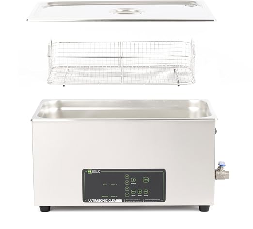 U.S. Solid 15L Ultrasonic Cleaner - 28/40kHz Dual-Frequency Digital Ultrasonic Cleaning Machine with Heater, Timer, and Degas Function