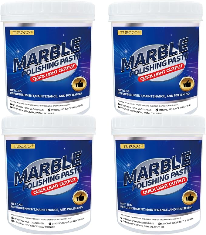 Marble Polishing Paste, Polishing Compound – Quartz Cleaner Countertop, Granite Cleaner & Marble Sealer and Protector,Polishing kit For Marble Countertops, Floors, Walls 2.2LB