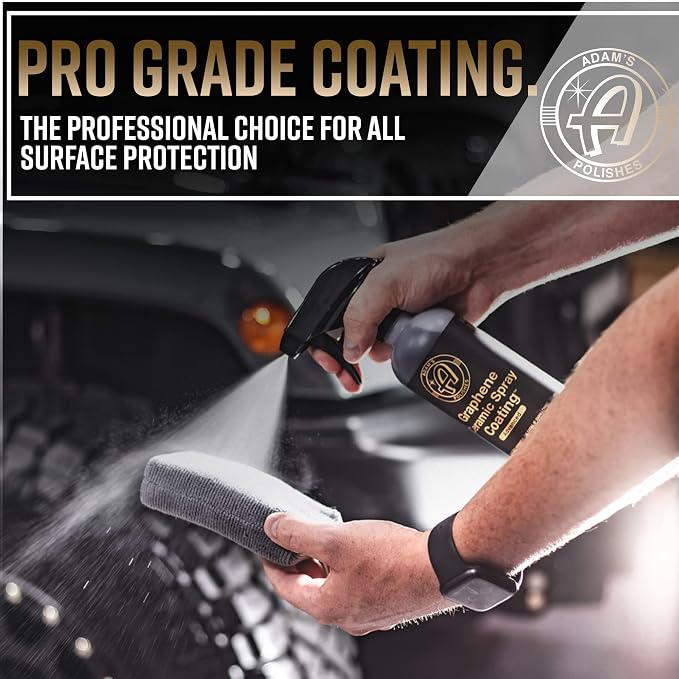 Adam's Polishes Advanced Graphene Ceramic Spray Coating Bundle - 18+ Month Sprayable Graphene Oxide Ceramic Coating for Cars, Boats, RV's & Motorcycle | Adds Extreme Gloss, Depth, Shine & Protection