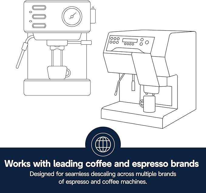 De'Longhi EcoDecalk Descaler, Universal Descaling Solution for Coffee & Espresso Machines, 16.90 oz (5 uses)