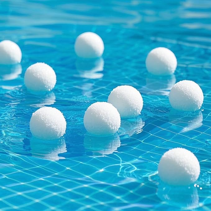 BOXOB 12pcs Sponge Scum Eliminating Ball, 2.95 Inch Spa Scumball Reusable Hot Tub Scum Absorber White Pool Absorbing Ball Scumbug Plunge Cleaning Tool for Bathtub Swimming Pool, Strong Adsorption