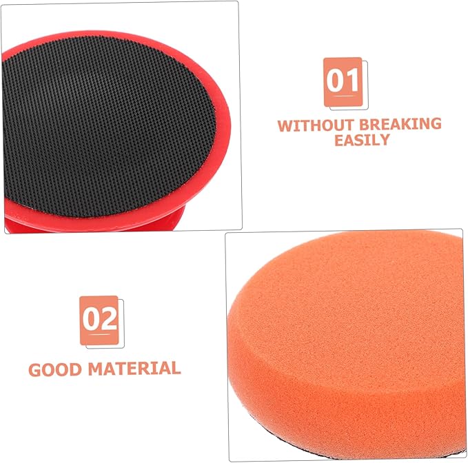 ULTECHNOVO 5sets Ergonomic Handle Car Polishing Wax and Polish Applicators Soft Sponge Pad for Auto Buffing Car Waxing Pad