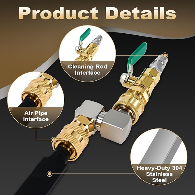Gekufa 39'' Car Radiator Cleaning Wand, 25° Fan Nozzle Radiator Genie Water Air Cleaning Wands, High-Pressure Washer Radiator Wand with 1/4'' Quick Coupler (4500PSI)