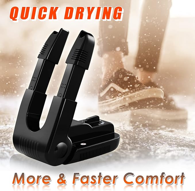 Boot Dryer Shoe Dryer with Timer, leapara Heat Blower Warmer for Work Boots, Gloves, Sweaty Feet, Sneaker, Portable Dryer with Foldable Rack (110V)