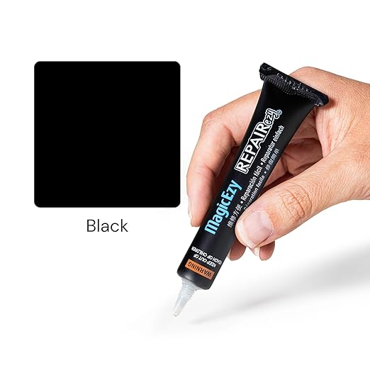 MagicEzy Tile RepairEzy (Black) - Porcelain Glaze Repair Filler - Fix Chips and Holes in Tiles Fast - Floor and Wall Tiles, Tubs, Showers, China