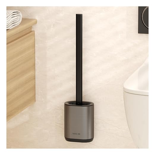 Bathroom Trash Can and Toilet Brush Set