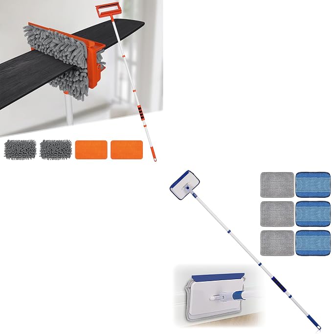 Ceiling Fan Cleaner Duster & Baseboard Cleaner Tool Mop