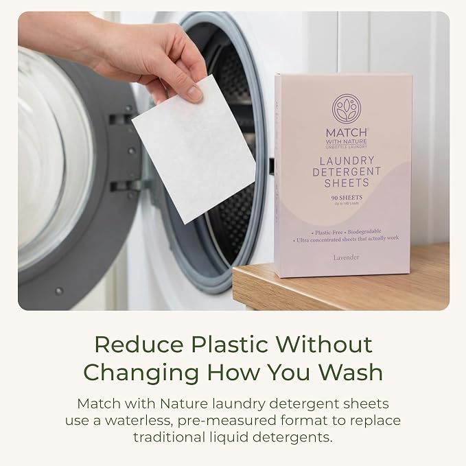 Laundry Detergent Sheets – 90 Pre-Measured Loads, Dissolves Completely – Plastic-Free, Biodegradable & Skin-Friendly Formula – Machine-Ready & Travel Friendly – Fragrance-Free