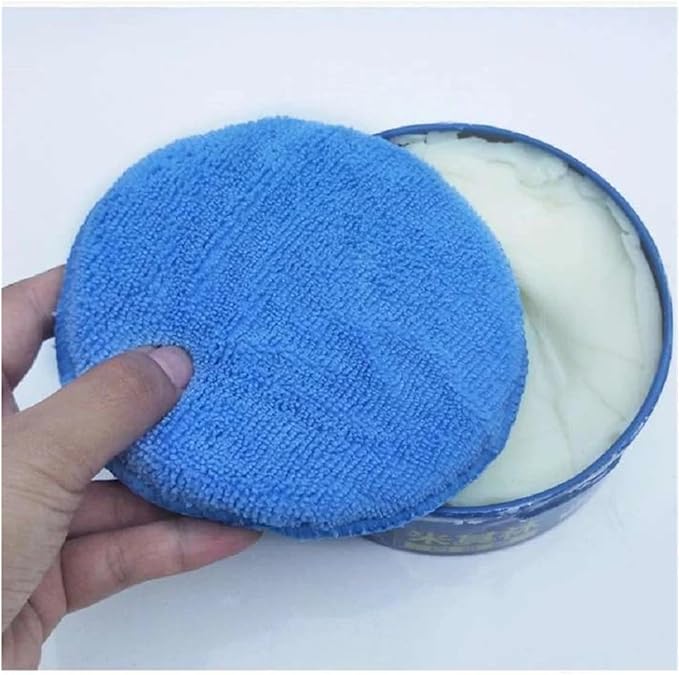 2/5/10Pcs 5-inches Microfiber Wax Applicator Pad Ultra Soft Car Polishing Sponge with Finger Pocket Auto Care Polish Foam Sponge(Blue 10Pcs)