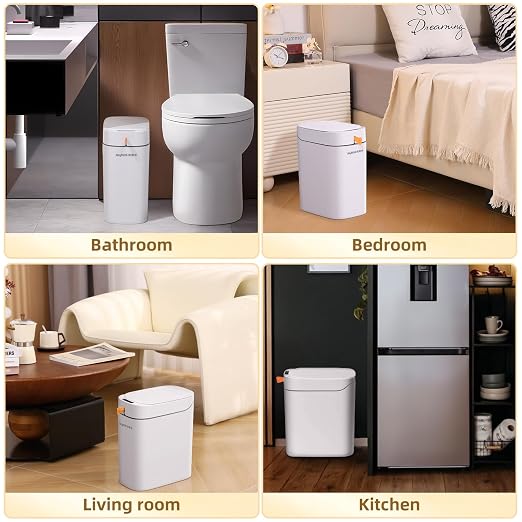 funest USB Model + Battery Model,2 x 3.5 Gallon Motion Sensor Bathroom Trash Can