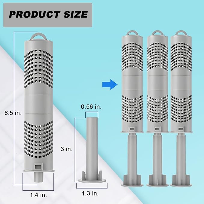 Hot Tub Mineral Stick for Filter Cartridge, Spa Mineral Sticks for Hot Tub Replacements Brings Natural and Healthy Mineral Sticks with 4 Months (4Pcs Gray Mineral Stick)