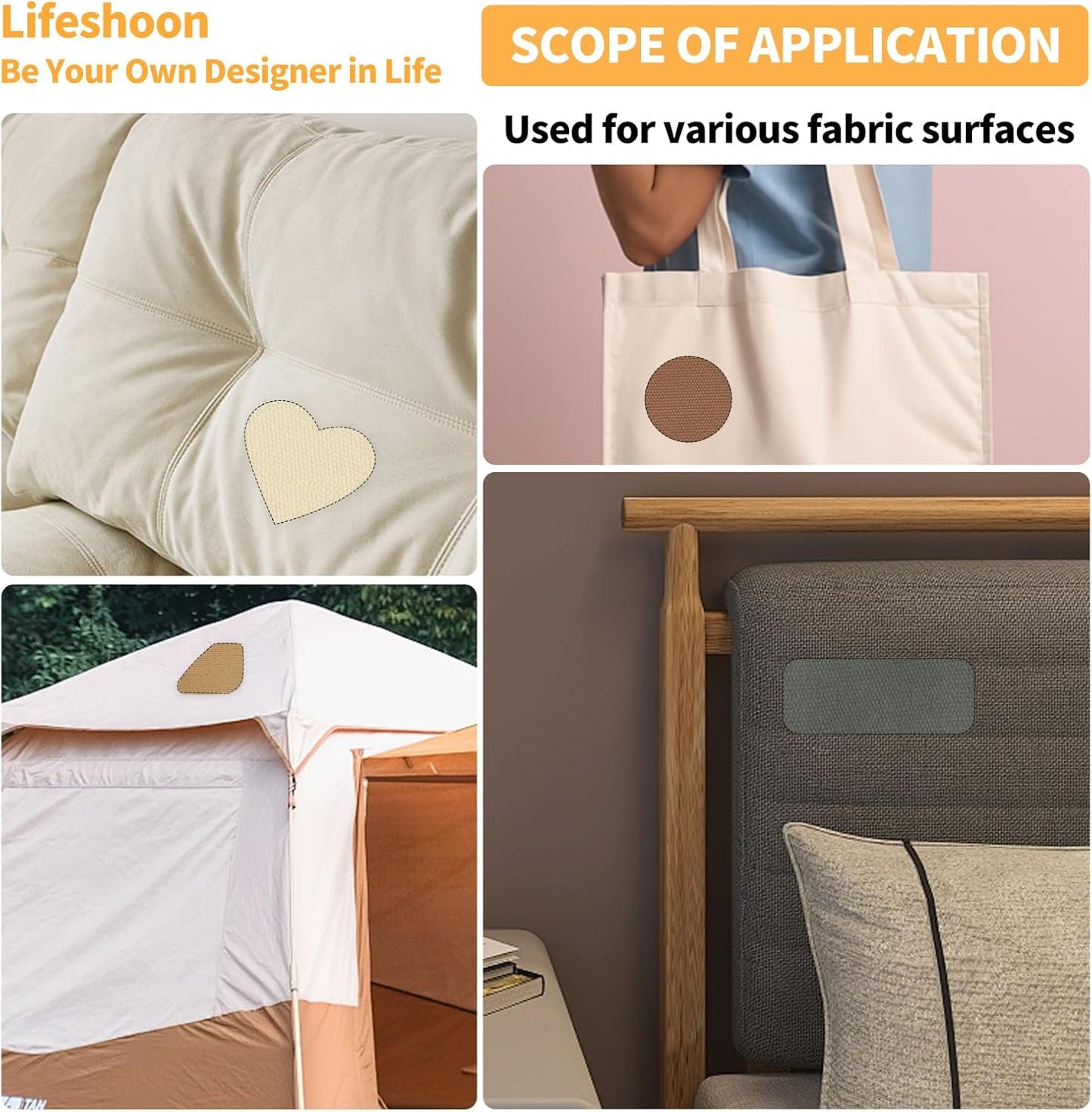 Fabric Repair Patches, 17X158 Inch Canvas Self-Adhesive Fabric Patches Tape Durable, DIY Large Canvas Repair for Sofa, Couches, Furniture, Chair, Clothing （17X158 Inch, Dark Blue）