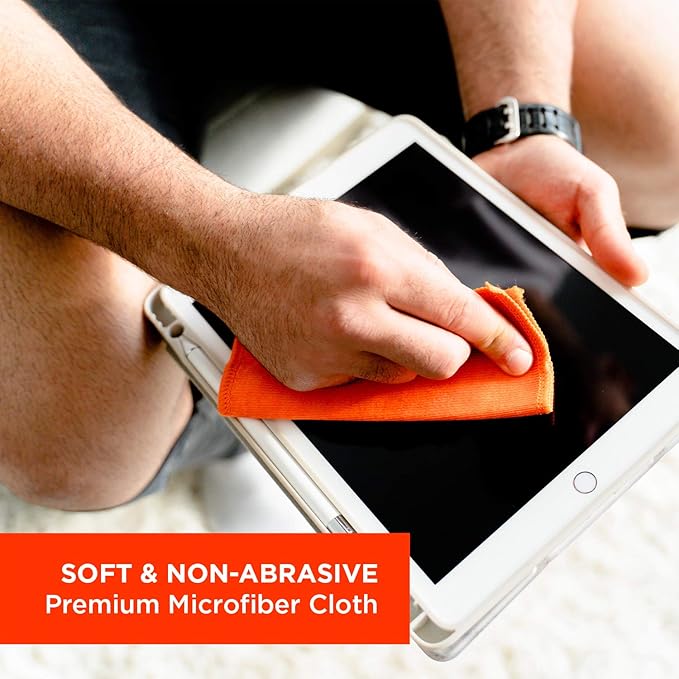 WHOOSH! Screen Cleaner Spray & Microfiber Cloths Bundle | 3.4, 1 & 0.3 fl oz + 3 Microfiber Cloths (6x6)