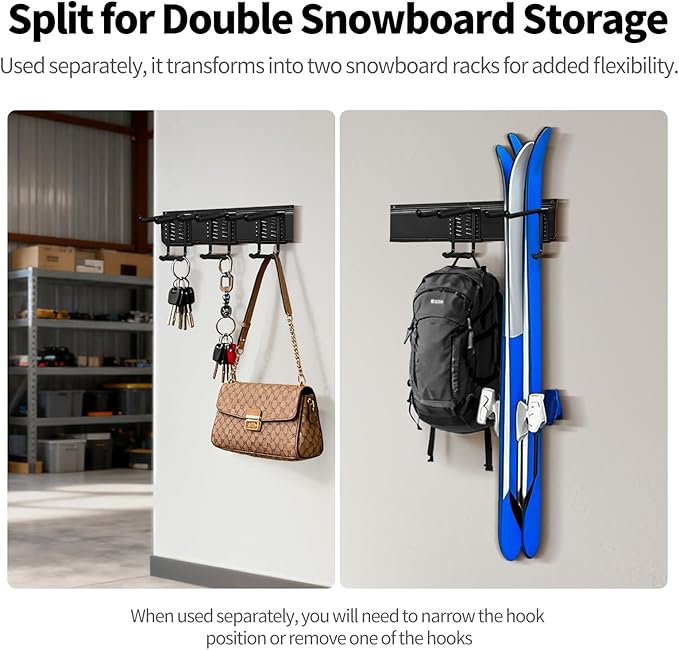 Extra Wide Tool Rack Wall Mount –Garage Storage Organization System,Shovel Holder for Garage,Shed & Barn,Organizer for Shovels,Rakes,Brooms,300 lbs Capacity,Wall-Mounted Organizer for Garage,Shed