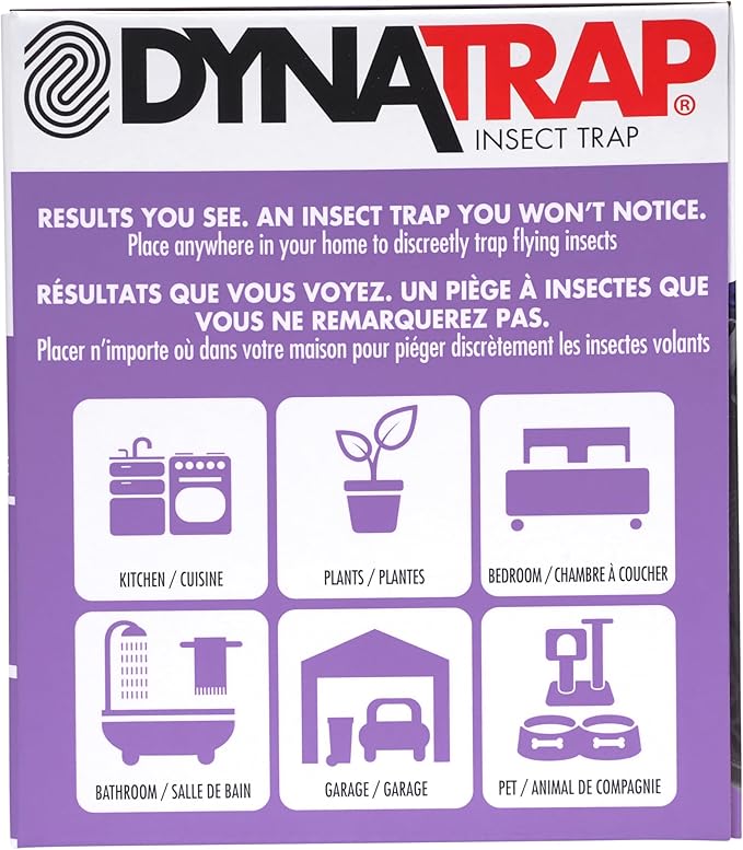DynaTrap DT152 Indoor Insect Trap and Killer – Catches and Kills Gnats, Flies, Moths & Other Flying Insects (Pack of 6)