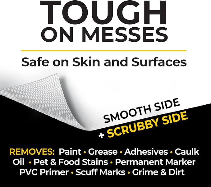 Grime Boss Heavy Duty Surface and Hand Wipes (4x60ct) | Wet Wipe Remove Paint, Oil, Grease, Adhesives, Mud, Dirt | Shop Rag Replace Cleaners like Rags, Towels, Pumice, Soap