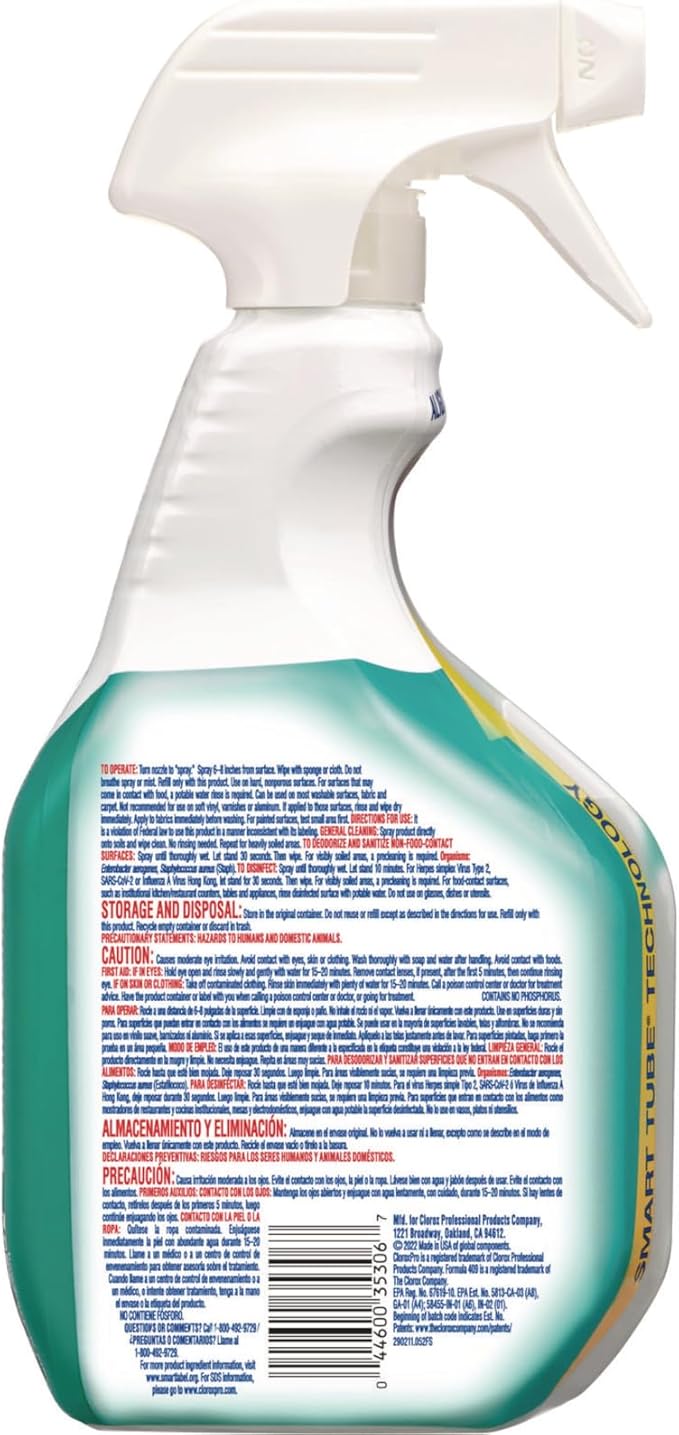 409 Multi Surface Degreaser Disinfectant Cleaner Spray, 32 Fl Oz Kills 99.9% of Germs and Viruses bundled with Micro Fiber Cloth