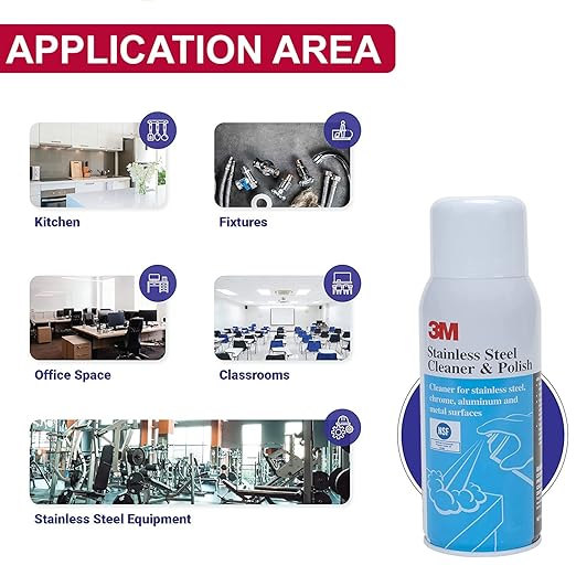 3M Stainless Steel Cleaner and Polish, 21 oz Aerosol