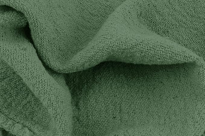 Avalon Towels Cotton Shop Rags – (Pack of 50) Size 12x14 Inches Cleaning Rags – Absorbent Shop Towels and Multipurpose Cleaning Towels for Automobiles, Industries, Garage and Homes (Green)