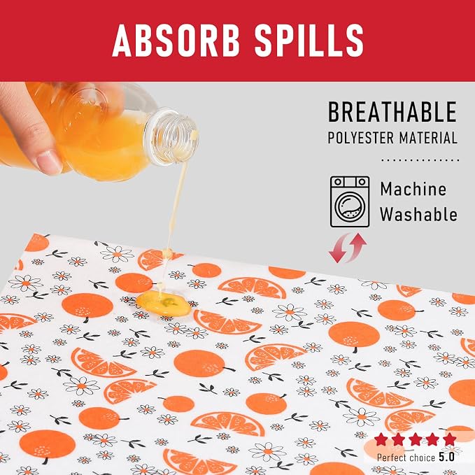 Cooyes Shelf Liners, 2-in-1 Non-Slip Fridge Mats, Absorb Excess Moisture, No-BPA Multiple Sizes for Glass Shelves, Kitchen Cabinets, Drawers (17.7 W x 24 L Inches, Dasiy-12 Pack)