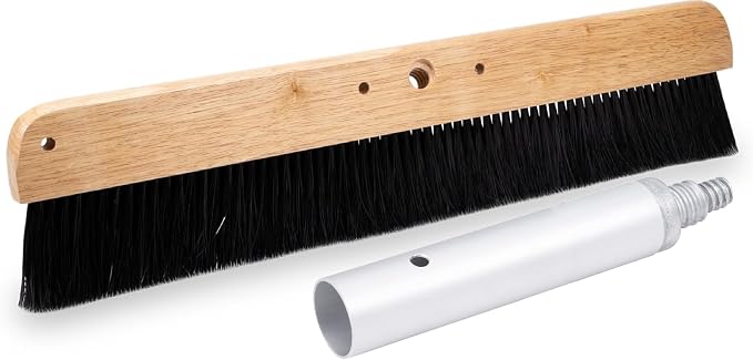 MARSHALLTOWN 24 Inch Polypropylene Concrete Broom, 1 3/4 Push Button Handle Adapter
