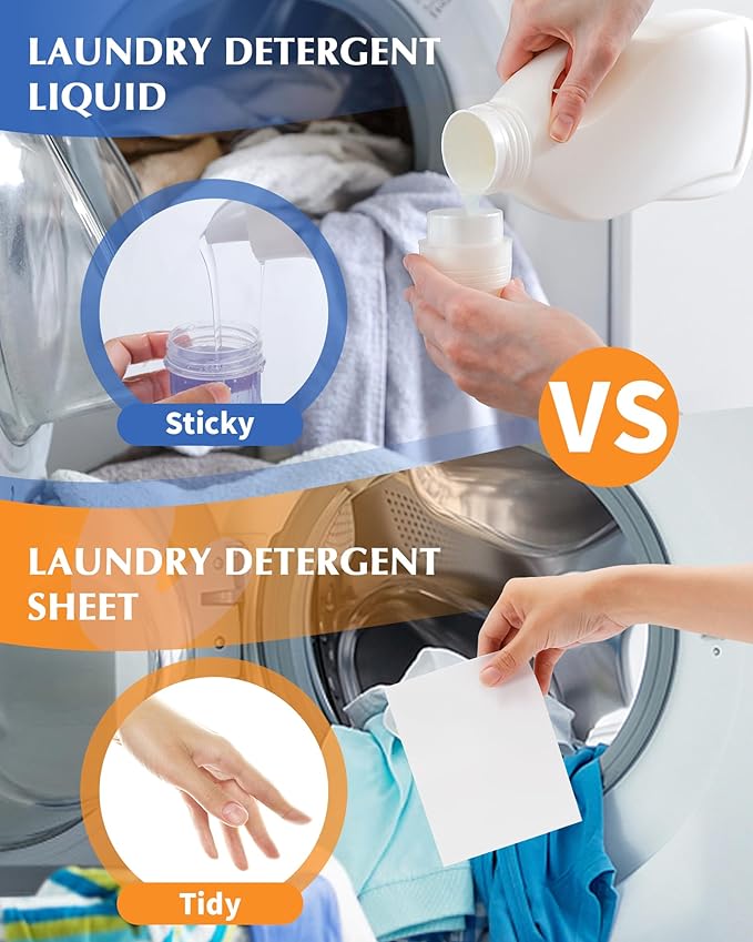 Laundry Detergent Sheets Fresh Linen 240 Loads & Garbage Disposal Cleaner Tablets Mint 24 Pack