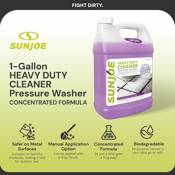 Sun Joe SPX-APC1G All-Purpose Heavy Duty Pressure Washer Rated Cleaner + Degreaser, 1-Gallon