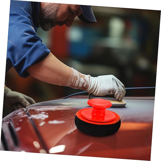 3sets Car Wax Applicator Pads Hot Cleaning Polishing Sponges Car Wax Sponge Detail Polishing Pads Multi-Surface Safe Versatile for Furniture Floors