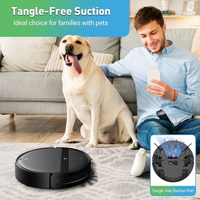 Kilgone Robot Vacuum and Mop Combo, App/Alexa Control, Smart Robot Vacuum Cleaner, Ultra-Thin, Automatic Recharge Robotic Vacuum Cleaner for Pet Hair/Carpet/Hard Floor