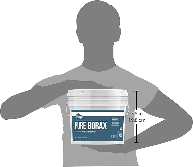 Earthborn Elements Borax Powder (1 Gallon), Multipurpose Cleaner & Detergent Booster, Resealable Bucket (144 Ounce)
