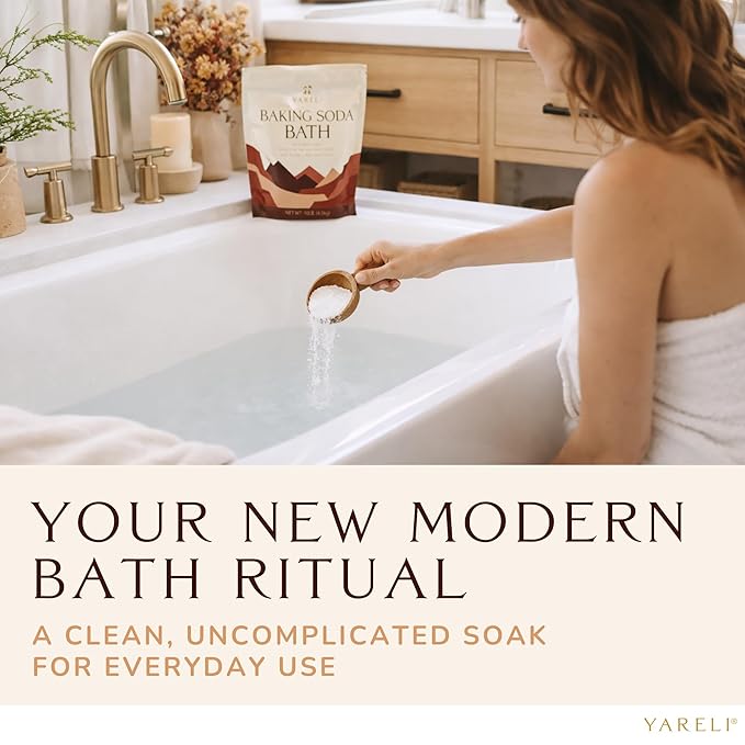 Yareli Baking Soda Bath, 10lb Naturally Mined USP Grade, for Muscle Recovery, Relief of Dry Skin and DIY Bath Bombs