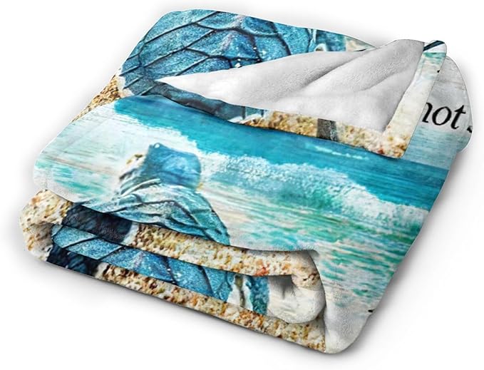 Tijuboni Sea Turtle Ocean Throw Blanket Beach Nautical Gifts for Women Men Girls Boys Kids Adults Soft Flannel Fleece Blanket for Couch Sofa Bed Home Decor 50"x60"
