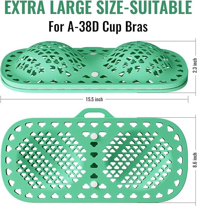 Bra Washing Bag for Laundry, Silicone Lingerie for Washing Delicates, Laundry Bag Washing Machine & Dryer Washing Bags, Maternity, Sports Bras, Sexy Bras (Purple&Blue&Green)