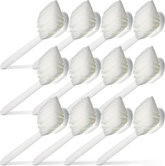 SPARTA Flo-Pac Utility Scrub Brush Dish Brush, Kitchen Brush with Plastic Handle for Households, Businesses, 20 Inches, White, (Pack of 12)